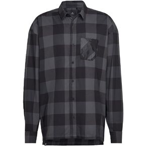 adidas Five Ten Brand of The Brave Flannel Shirt (Gender Neutral) Men's, Grey, Size S