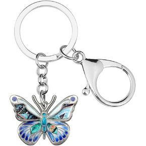 BAMAY المينا سبيكة فراشة سلاسل المفاتيح سيارة Keyrings الحشرات مجوهرات للنساء الفتيات حقيبة محفظة سحر الهدايا in Kuwait