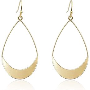 TIANHONGYAN Simple Lightweight Drop Dangle Earrings Boho Gold and Silver Teardrop Earrings for Women Girls Jewelry Gifts