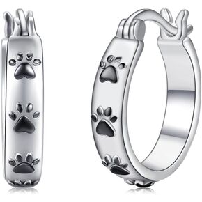 أقراط باو هوب من الفضة الإسترلينية عيار 925 أقراط مطبوعة على شكل مخلب القط والكلب مجوهرات هدايا للنساء والفتيات in Kuwait