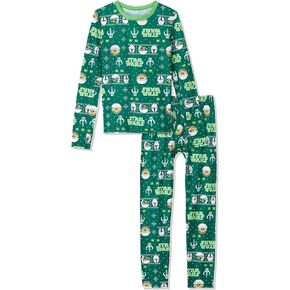 Cuddl Duds Boys Thermal Underwear Set - Sonic, Spiderman, Pokemon, Minecraft, Star Wars Designs - Kids Long John Base Layer