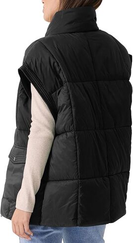 سترة نسائية شتوية منتفخة بياقة واقفة وسحاب مبطن للأسفل وسترة دافئة ومعطف جيليه مبطن in Kuwait