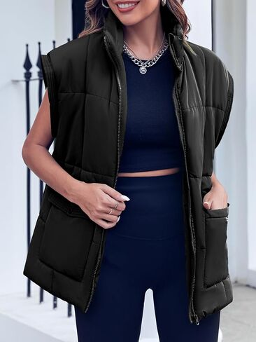 سترة نسائية شتوية منتفخة بياقة واقفة وسحاب مبطن للأسفل وسترة دافئة ومعطف جيليه مبطن in Kuwait