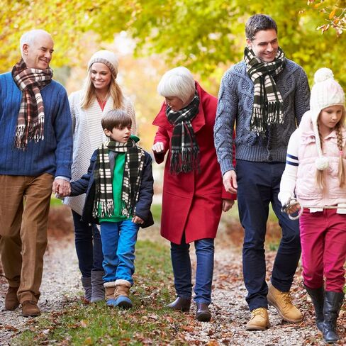 12 Pcs Soft Winter Scarf Thick Warm Scarf for Men Women Children Women's Knit Cold Weather Scarves Tassel Edge Men's Scarves in Saudi Arabia