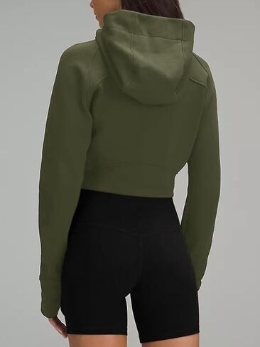 Raikamitu إمرأة زمم هوديي اقتصاص هوديي كم طويل صوف مبطن لطيف هوديس بلوزة كاجوال بلوزات in Kuwait