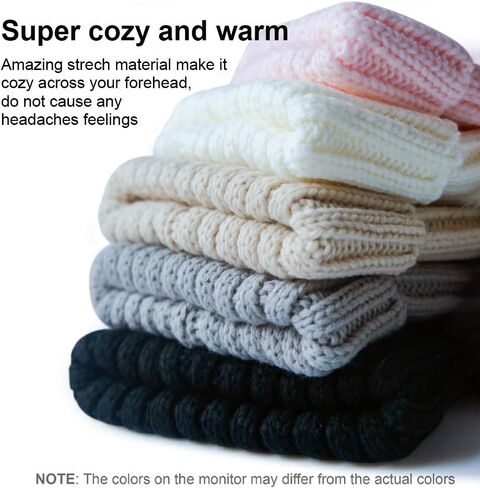 Womens Double Pom Pom Winter Bobble Hat Knitted Faux Fur Detachable Ball Cap in Kuwait