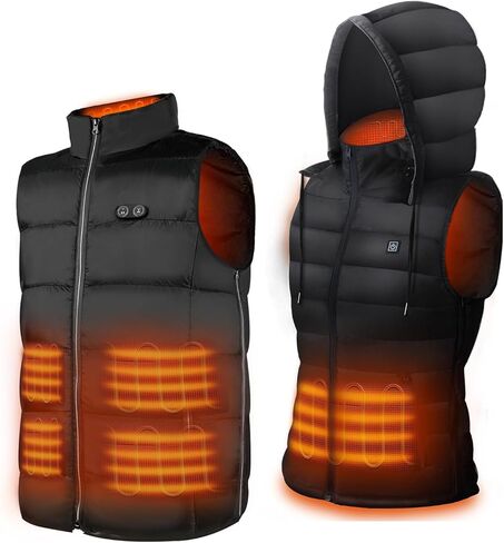 DR.PREPARE سترة سميكة قابلة للتدفئة مع 10 مناطق تسخين وسترة دافئة بغطاء للرأس in Kuwait