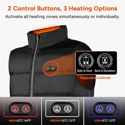 DR.PREPARE سترة سميكة قابلة للتدفئة مع 10 مناطق تسخين وسترة دافئة بغطاء للرأس in Kuwait