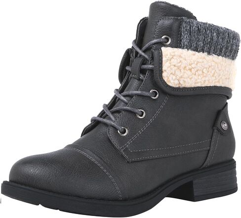 GLOBALWIN Women's Combat Boots Dressy Lace Up Ankle Boots For Women Low Heel in Saudi Arabia