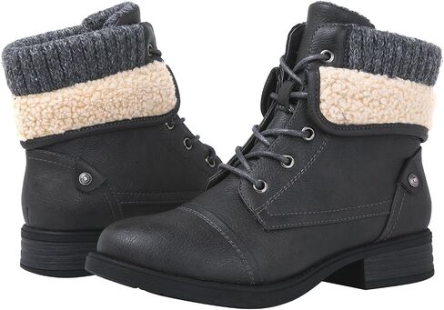 GLOBALWIN Women's Combat Boots Dressy Lace Up Ankle Boots For Women Low Heel in Saudi Arabia