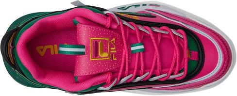 Fila Disruptor II EXP (الطفل الكبير) وردي متوهج/أخضر فائق النقاء/ذهبي فيوجن 6 طفل كبير M in Saudi Arabia