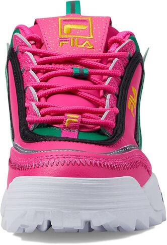 Fila Disruptor II EXP (الطفل الكبير) وردي متوهج/أخضر فائق النقاء/ذهبي فيوجن 6 طفل كبير M in Saudi Arabia