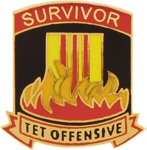 United States Military Vietnam Veteran Survivor Tet Offensive 1" Lapel Pin in Saudi Arabia