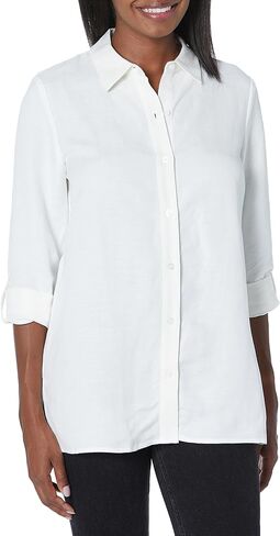 Anne Klein Women's L/S Button-Down Tunic W/Roll Tab SLV in Saudi Arabia