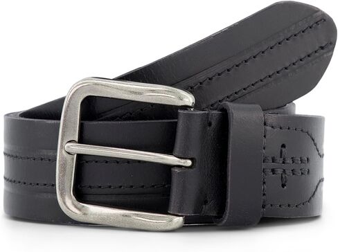 Frye Men's 40mm Leather Heat Press with Stitch Detail Belt in Kuwait
