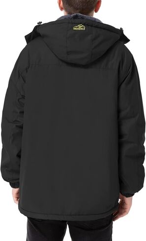 سترة تزلج مقاومة للماء على الجبال للرجال، سترة مطر مقاومة للرياح، معطف شتوي دافئ للثلج II مع غطاء رأس قابل للإزالة in Kuwait