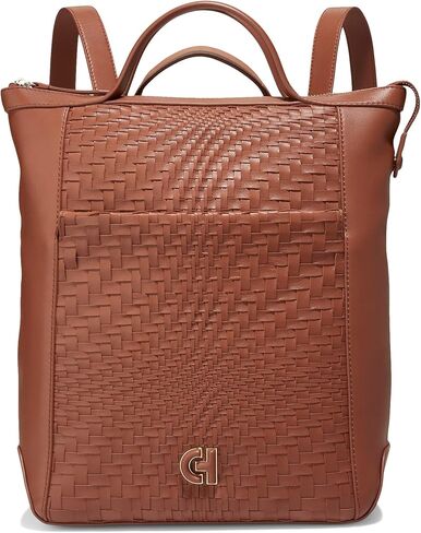 Cole Haan Small Grand Ambition Convertible Backpack Black/Woven One Size in Kuwait