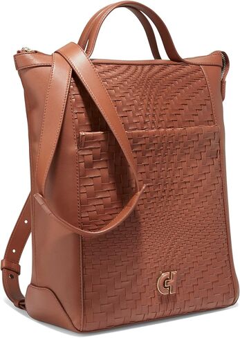 Cole Haan Small Grand Ambition Convertible Backpack Black/Woven One Size in Kuwait