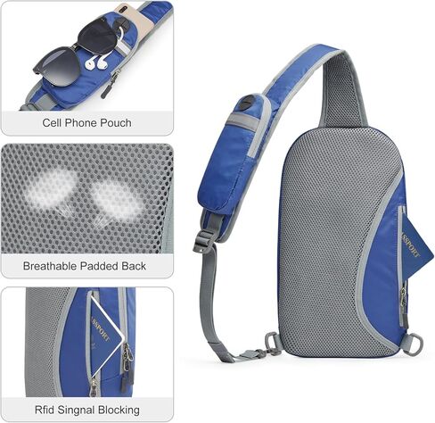 G4Free Sling Bag RFID Blocking Lightweight Crossbody Backpack Chest Shoulder Bag for Travel Sports Running in Kuwait