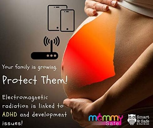 Smart-Safe.com MommySafe Pregnancy Belly Support Band - RF-EMF Shielding Maternity Belly Band, Pregnancy Must Haves (Small, Peach) in Kuwait
