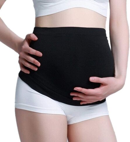 Smart-Safe.com MommySafe Pregnancy Belly Support Band - RF-EMF Shielding Maternity Belly Band, Pregnancy Must Haves (Small, Peach) in Kuwait
