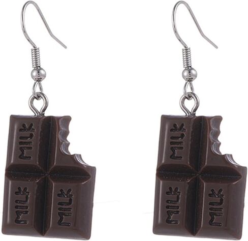 coadipress Handmade Food Earrings for Women Girls Trendy Cute 3D Simulation Food Strawberry Cake Chocolate Cookies Hamburgers Chips Popcorn Dangle Drop Funny Earrings Novelty Jewelry Gifts in Kuwait