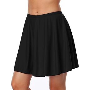 Hilor Women's Ruffled Swim Skirt Tummy Control Skirted Tankini Bottoms High Waisted Swim Bottom with Panty