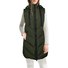 سترات نسائية منتفخة سوداء من MJORI سترة طويلة مبطنة بسحاب للنساء من Chalecos De Mujer De Vestir in Kuwait