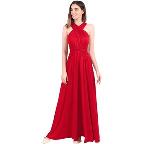 Womens Transformer Evening Dress Maxi Cocktail Wrap Convertible Multi Way Floor Long Formal Gown