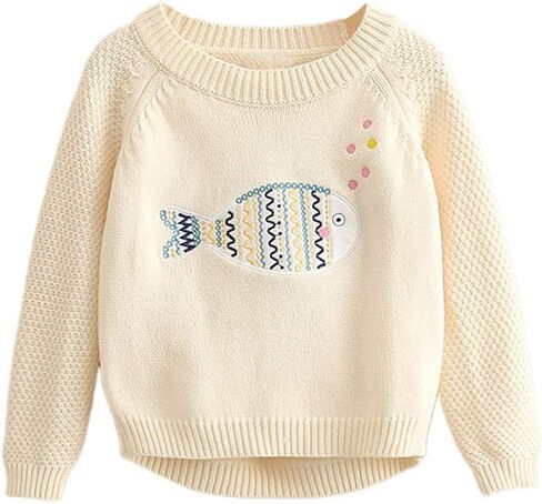 Mud Kingdom Little Girls Sweaters Pullover Cute Cloud and Colorful Rains in Kuwait