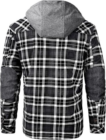 Mr.Stream Men's Outdoor Casual Vintage Long Sleeve Plaid Flannel Button Down Shirt Jacket in Saudi Arabia