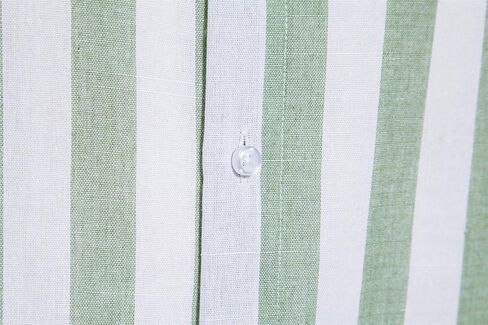 قميص DELCARINO رجالي كاجوال بأكمام قصيرة وشريط عمودي أنيق من القطن والكتان in Kuwait