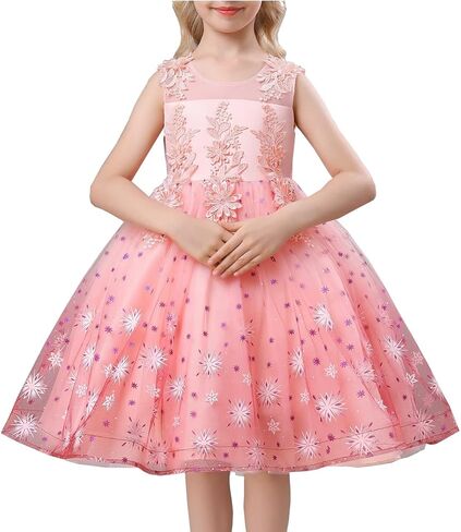 فستان Myosotis510 للفتيات من الدانتيل لحفلات الزفاف وأكمام طويلة ملابس رسمية للحفلات للفتيات الصغيرات in Kuwait