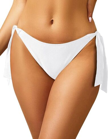 Holipick Bikini Bottoms for Women String Swim Bottom Adjustable Side Tie Bikini Bottom Low Rise Swimsuit Bottom in Saudi Arabia