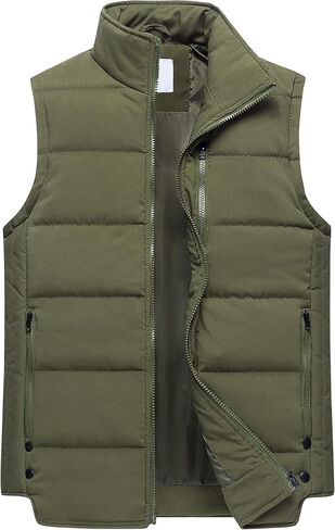 Chrisuno Women's Puffer Vest Casual Stand Collar Quilted Waistcoat Outdoor Padded Ski Vest in Kuwait