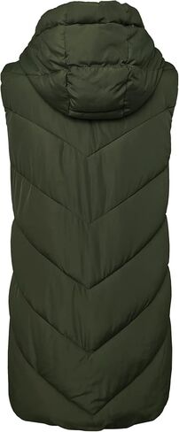 سترات نسائية منتفخة سوداء من MJORI سترة طويلة مبطنة بسحاب للنساء من Chalecos De Mujer De Vestir in Kuwait