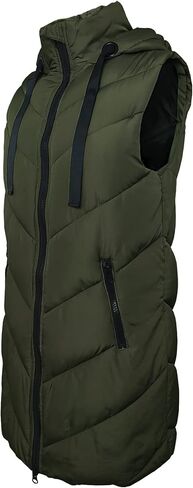 سترات نسائية منتفخة سوداء من MJORI سترة طويلة مبطنة بسحاب للنساء من Chalecos De Mujer De Vestir in Kuwait