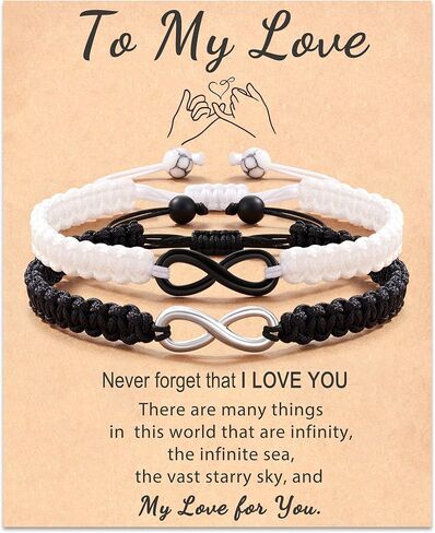 Seyaa مطابقة هدايا الأزواج أساور إنفينيتي للأبد الحب لصديقها صديقة عاشق in Kuwait