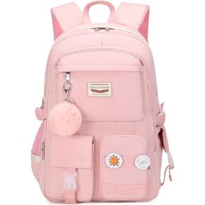 School Backpack for Girls Laptop Backpack Cute Bookbag Kawaii School Bag Anime College Backpack for Teens Girls Student (Black)