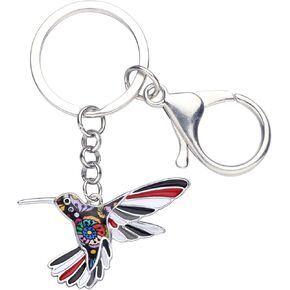 BONSNY Enamel Metal Hummingbird Key chains For Women Girls Gifts Car Purse Birds Pendant Charms in Kuwait