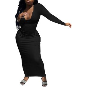 Prekeewil Womens Sexy Sleeveless Causal Scoop Neck Ottoman Ribbed Dress Basic Racerback Bodycon Long Maxi Tank Dress