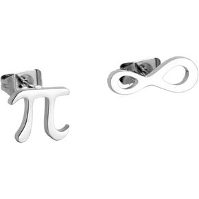 حلق رمز Pi Infinity حلق أنيق على شكل حرف الأبجدية اليونانية in Kuwait