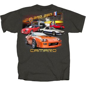 تي شيرت Joe Blow T's Chevy Camaro 82 إلى 92 من الجيل الثالث 100% قطن منكمش مسبقًا - رمادي in Kuwait