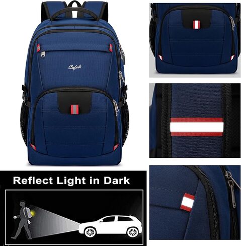 CAFELE Backpack,Waterproof Large 17in Laptop Backpack for Trip School Work Bookbag Computer Rucksack with USB Charging Port,Water Resistant Sturdy Backpack for Men Women,Grey in Kuwait