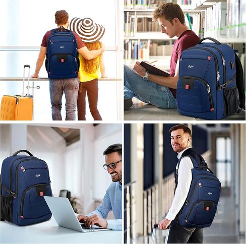CAFELE Backpack,Waterproof Large 17in Laptop Backpack for Trip School Work Bookbag Computer Rucksack with USB Charging Port,Water Resistant Sturdy Backpack for Men Women,Grey in Kuwait