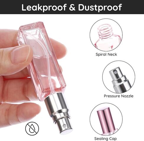 Segbeauty 5pcs 10ML Perfume Travel Refillable, Mini Cologne Perfume Bottles Empty, Portable Atomizer Sprayer for Perfume Travel Size Spray Bottle Pocket Glass Spray Bottles Toiletries Sample Dispenser in Kuwait