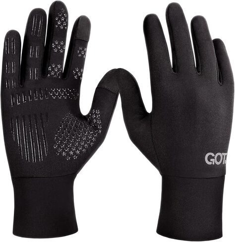 قفازات الجري الرياضية للرجال والنساء من GOT - شاشة تعمل باللمس، مضادة للانزلاق، قفازات شتوية ببطانة رفيعة - ركوب الدراجات في الطقس البارد، القيادة in Kuwait