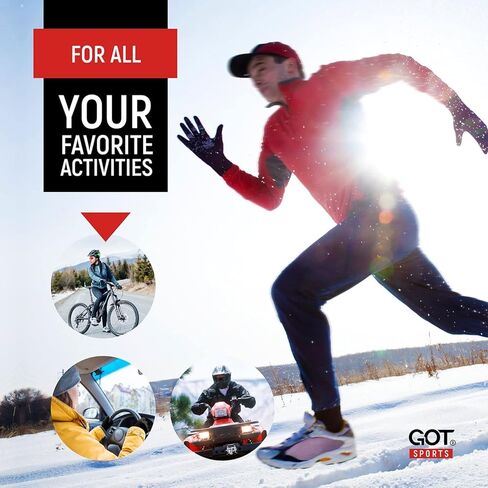 قفازات الجري الرياضية للرجال والنساء من GOT - شاشة تعمل باللمس، مضادة للانزلاق، قفازات شتوية ببطانة رفيعة - ركوب الدراجات في الطقس البارد، القيادة in Kuwait