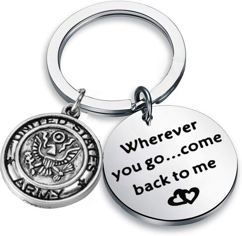 AKTAP Wherever You Go Come Back to Me Graduation Gift Dad Husband Gift Key Ring Deploying Partner Boyfriend Girlfriend in Saudi Arabia
