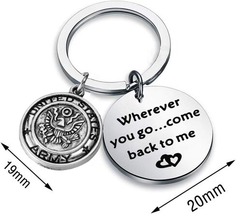 AKTAP Wherever You Go Come Back to Me Graduation Gift Dad Husband Gift Key Ring Deploying Partner Boyfriend Girlfriend in Saudi Arabia